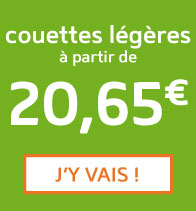 Couettes légères dès 20,65€